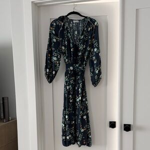 Elegant Floral Long Sleeve Dress
